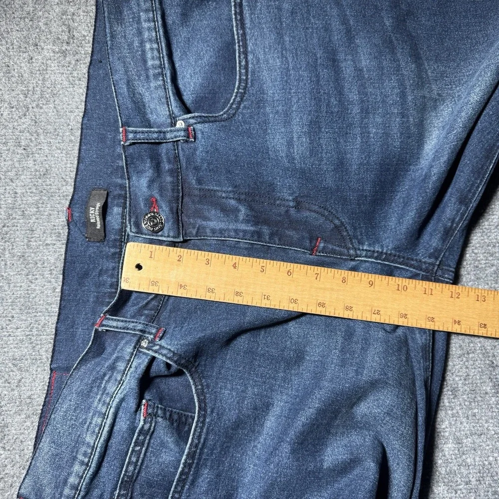 True Religion Ricky Relaxed Straight Jeans Stretch Denim Men 40x33 Medium Wash